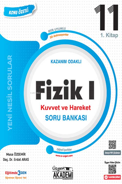  11 Sınıf Fizik 1 Kuvvet ve Hareket Konunun Özü Soru Bankası Üçgen Akademi Yayınları | 11 Sınıf Fizik 1 Kuvvet ve Hareket Konunun Özü Soru Bankası Üçgen Akademi Yayınları | Kolektif | Üçgen Akademi (Hazırlık) | 9786258251326 