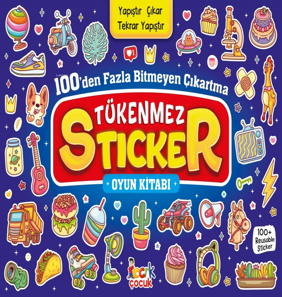 Tükenmez Sticker;100'den Fazla Bitmeyen Çıkartma - (Yapıştır Çıkar Tekrar Yapıştır)