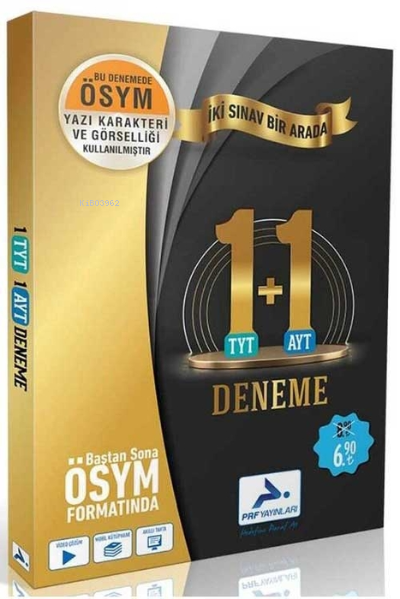  Paraf 1 Tyt 1 Ayt Denemesi Video Çözümlü | Kolektif | Prf Yayınları | 9786057806758 | 