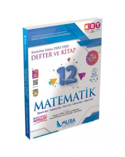 Muba 1413 KET Serisi 12.Sınıf Matematik Defter ve Kitap