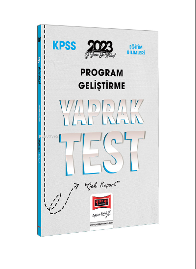 2023 KPSS Eğitim Bilimleri Program Geliştirme Yaprak Test