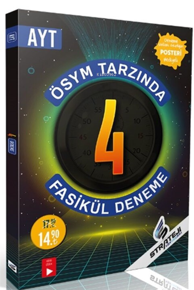 Strateji Bayilik Yayınları AYT ÖSYM Tarzında 4 Fasikül Deneme