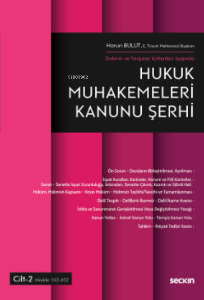 Hukuk Muhakemeleri Kanunu Şerhi ;(2 Cilt – Takım)