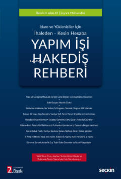  Yapım İşi Hakediş Rehberi | İbrahim Atalay | Seçkin Yayıncılık | 9789750269431 | 
