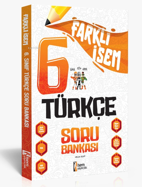 2025 Farklı İsem 6. Sınıf Türkçe Soru Bankası İsem Yayıncılık