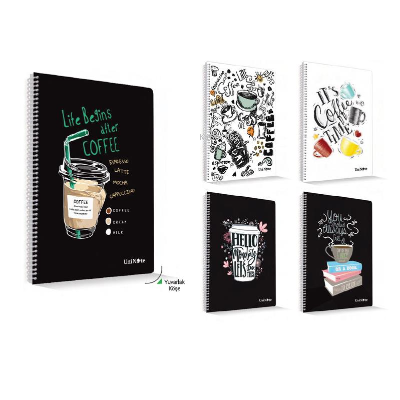 Coffee A4 60 Yp Kareli Pp Kapak Spiralli Defter
