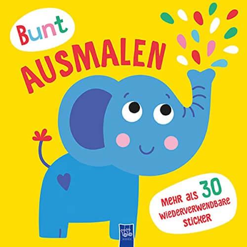 Bunt Ausmalen (Cover  grün / Elefant)