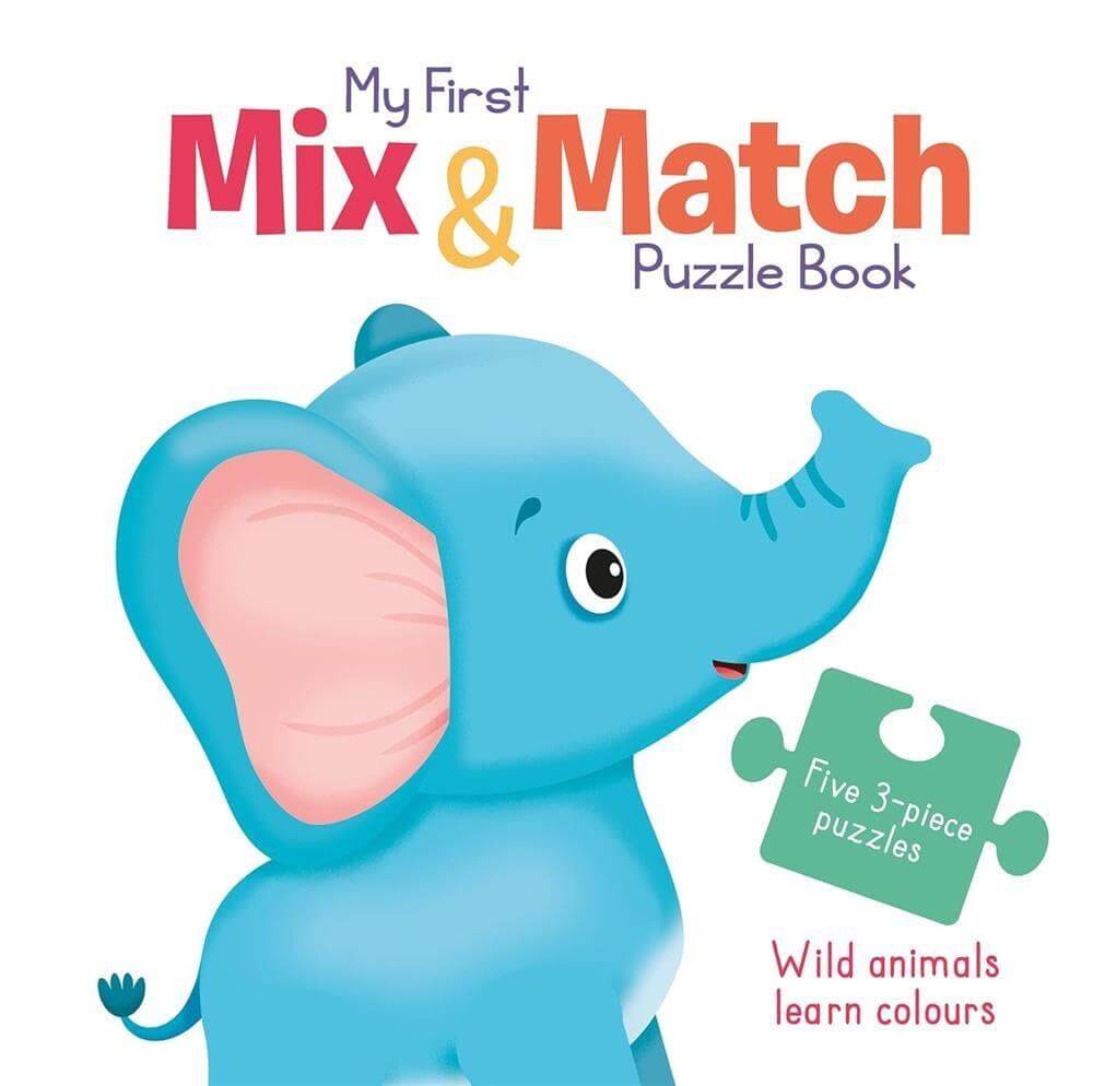 My First Mix & Match Puzzle Book: Wild Animals Learn Colours