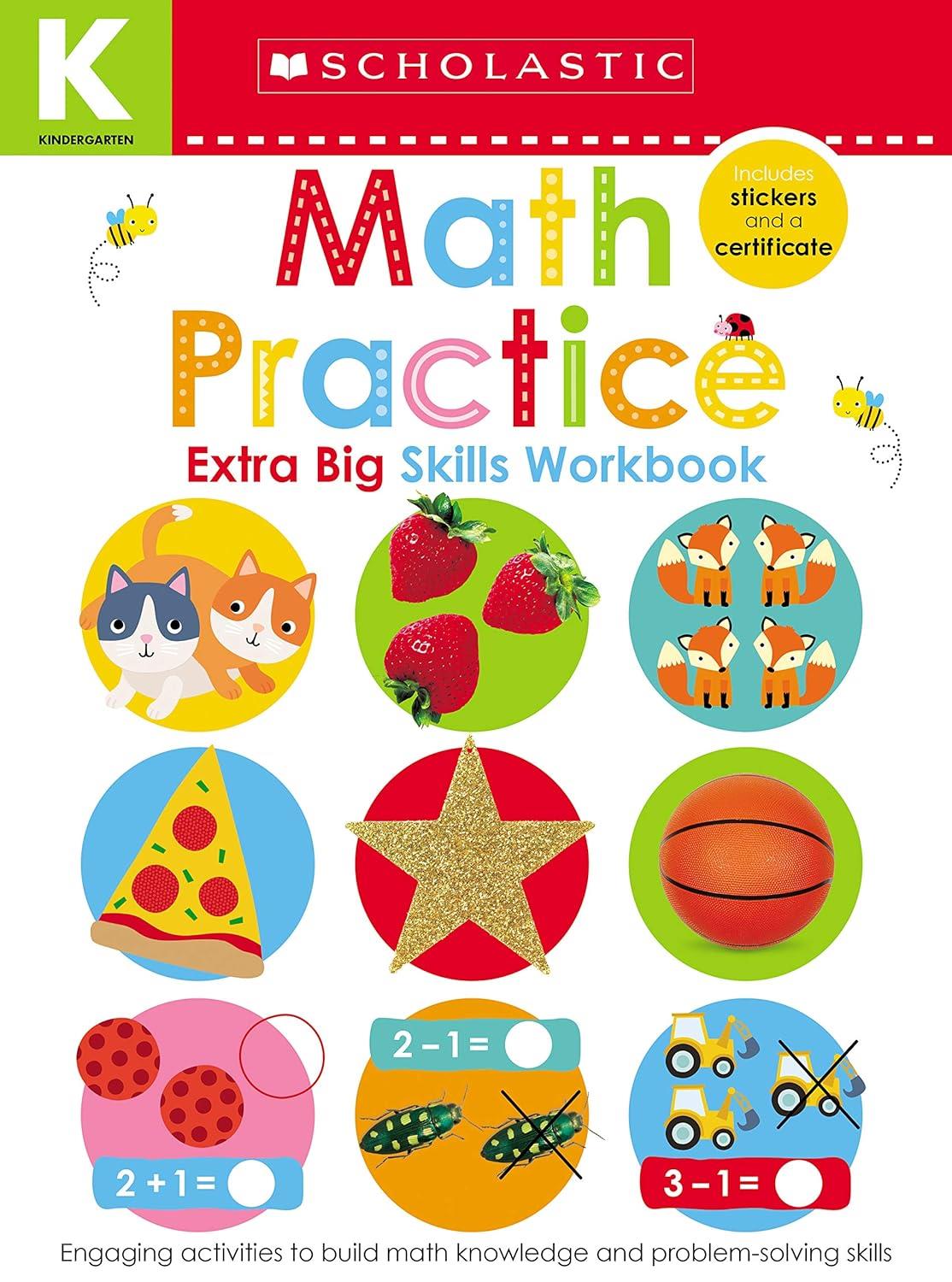 Kindergarten Workbook: Math Practice Extra Big Skills Workbook