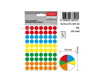  OFC 128 MIX COLOR OFİS ETİKETİ 5 AD | Gıpta | 8698806385425 | 