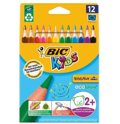  Bic Evolution Üçgen Jumbo 12li Kuru Boya | Bic | 3086124001632 | 