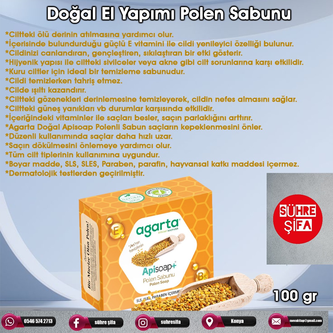  Sabun Polen Bal Serisi 100 gr | Agarta | 8699943341060 | 