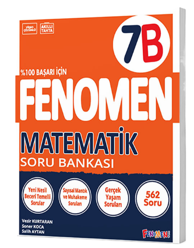 7 FENOMEN MATEMATİK (B) SORU BANKASI | Kolektif | Fenomen Serisi | 9786057575869 | 