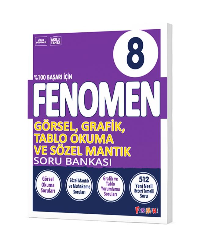  8 FENOMEN GÖRSEL VE GRAFİK OKUMA SORU BANKASI | Kolektif | Fenomen Serisi | 9786257174886 | 