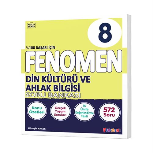  8 FENOMEN DİN KÜLTÜRÜ VE AHLAK BİLGİSİ SORU BANKASI | Fenomen Serisi | 9786258450460 | 