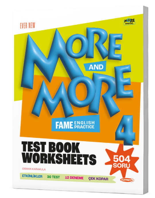  4 MORE&MORE TEST BOOK WORKSHEETS | Kolektif | MORE&MORE İLKOKUL | 9786059337632 | 