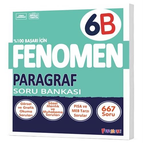  6 FENOMEN PARAGRAF(B) SORU BANKASI | Kolektif | Fenomen Serisi | 9786057790033 | 