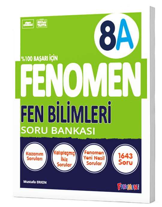  8 FENOMEN FEN BİLİMLERİ (A) SORU BANKASI | Kolektif | FENOMEN OKUL | 9786257174923 | 