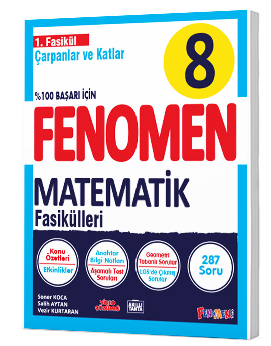  8 FENOMEN MATEMATİK 1FASİKÜL (ÇARPANLAR VE KATLAR) | Kolektif | Fenomen Serisi | 9786257174633 | 