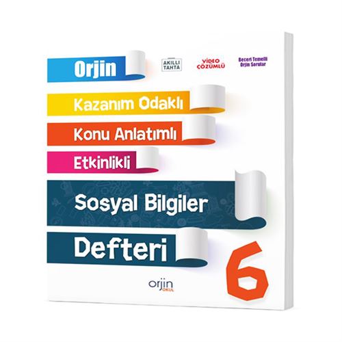  6 ORJİN SOSYAL BİLGİLER DEFTERİ | Orjin Serisi | 9786256972179 | 
