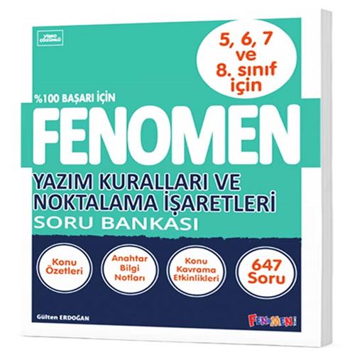  8 FENOMEN YAZIM KURVE NOKİŞASORU BANKASI (5678SINIFLAR İÇİN) | Fenomen Serisi | 9786256972049 | 