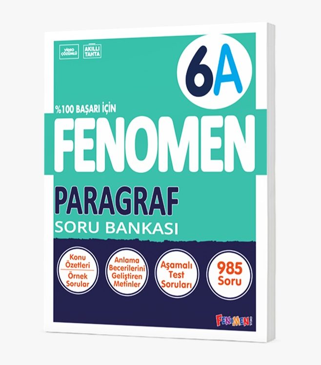  6 FENOMEN PARAGRAF (A) SORU BANKASI | Fenomen Serisi | 9786256972872 | 