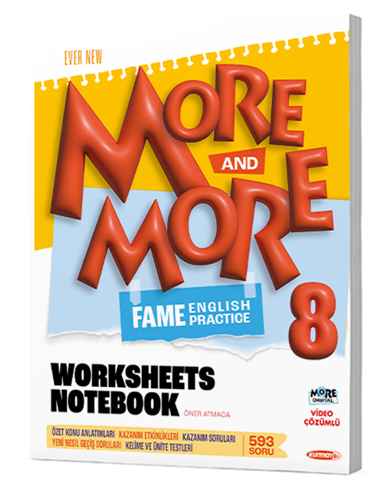  8 MORE&MORE WORKSHEETS NOTEBOOK | MORE&MORE ORTAOKUL | 9786258450583 | 