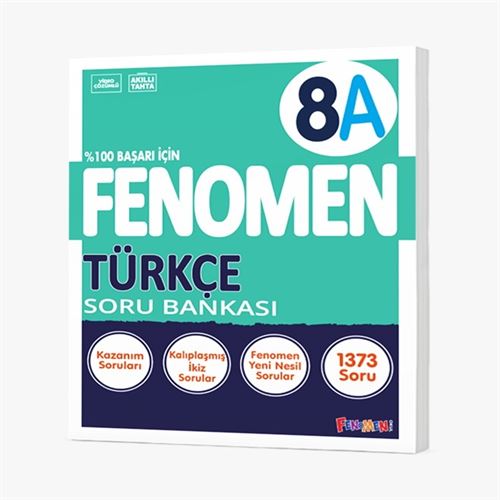  8 FENOMEN TÜRKÇE (A) SORU BANKASI | FENOMEN OKUL | 9786256972452 | 