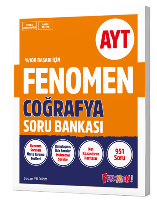  FENOMEN AYT VAF COĞRAFYA SORU BANKASI | FENOMEN VAF | 9786257523837 | 