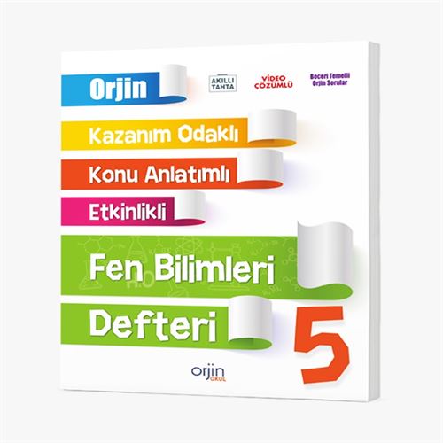  5 ORJİN FEN BİLİMLERİ DEFTERİ | Orjin Serisi | 9786256972667 | 