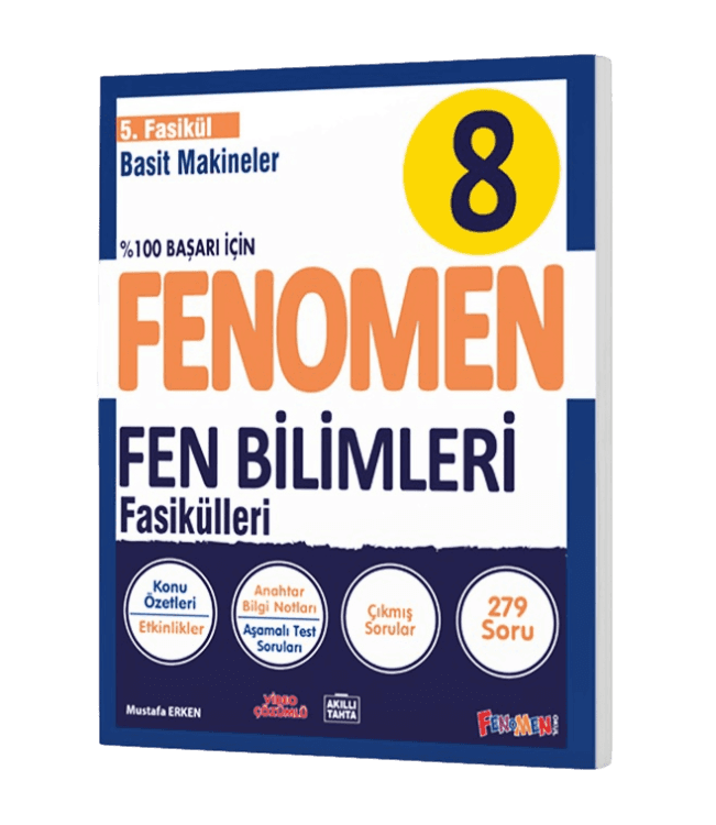  8 FENOMEN FEN BİLİMLERİ 5FASİKÜL (BASİT MAKİNELER) | Fenomen Serisi | 9786258450682 | 