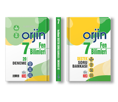  7 ORJİN FEN BİLİMLERİ DESTEK SORU BANKASI + 20 DENEME (2 KİTAP) | Kolektif | Orjin Serisi | 9786257174558 