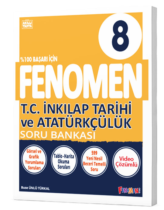  8 FENOMEN İNKILAP TARİHİ VE ATATÜRKÇÜLÜK SORU BANKASI | Kolektif | FENOMEN OKUL | 9786057790880 | 
