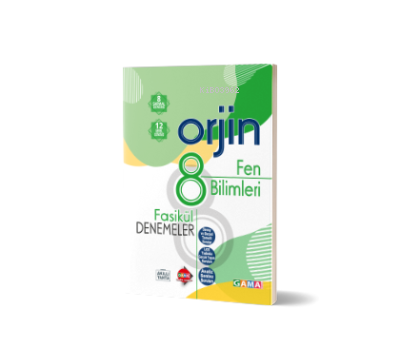  8 ORJİN FEN BİLİMLERİ FASİKÜL DENEMELER | Kolektif | Orjin Serisi | 9786057790644 