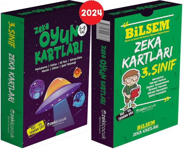  3 ÖRN AKD Bilsem Zeka Kartları (89 Yaş) | Zekiçocuk Eğitici Kitaplar | 9786059097383 | 