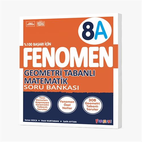  8 FENOMEN GEOMETRİ TABANLI MATEMATİK (A) SORU BANKASI | Fenomen Serisi | 9786256972490 | 