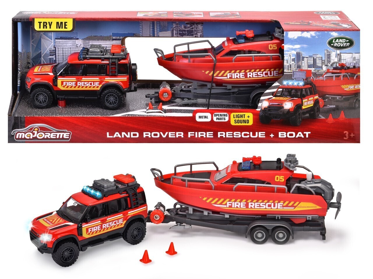 Majorette Land Rover Yangın Kurtarma ve Tekne | GENEL | 3467452073612 | 