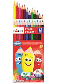 Fatih Kuru Boya Kalemi Tam Boy 12 Renk