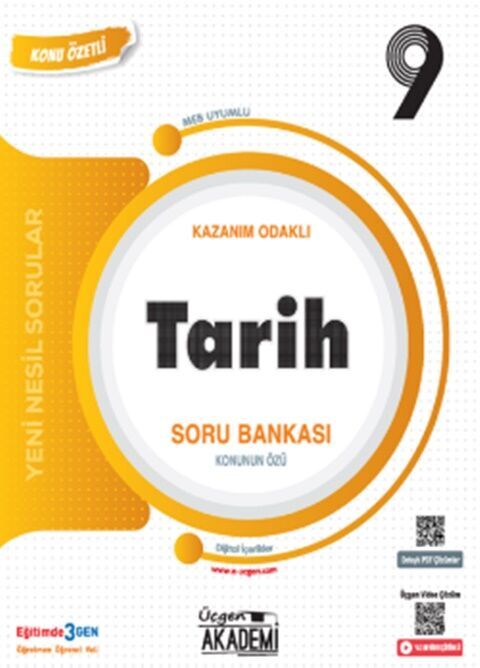 Üçgen Akademi 9. Sınıf Tarih Kazanım Odaklı Soru Bankası
