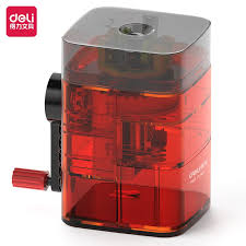 DELİ 71162 MASA ÜSTÜ SAYDAM KALEMTRAŞ KIRMIZI 100135188