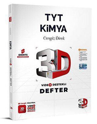  3D TYT Kimya Video Destekli Defter | 3D Yayınları (Hazırlık) | 9786259906089 | 