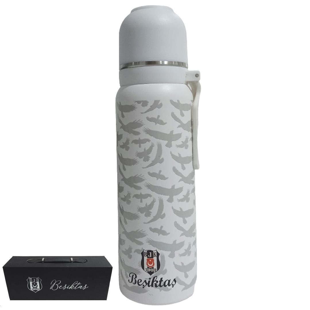  BEŞİKTAŞ MATARA ÇELİK BARDAKLI KAPAK BEYAZ 650 ML | GENEL | 8698684326152 | 