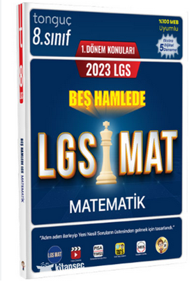  Tonguç 1 Dönem Konuları 2023 LGS Beş Hamlede LGS Matematik | Tonguç Yayınları | 9786254222269 | 