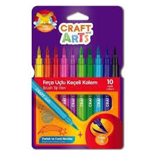 Craft And Arts Keçeli Kalem Fırça Uçlu 10Lu