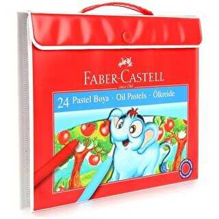  Faber Castell Plastik Çantalı Tutuculu 24 Renk Pastel Boya | Faber Castell | 8690826126125 | 