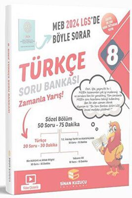 Sinan Kuzucu Yayınları MEB Böyle Sorar 8. Sınıf LGS Türkçe Soru Bankası