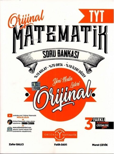 Orijinal Yayınları TYT Orijinal Matematik Soru Bankası