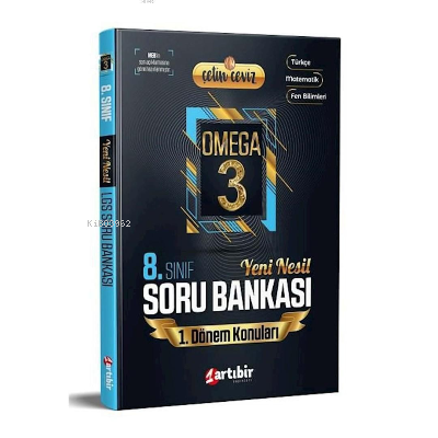  Artıbir 8Sınıf Tüm Dersler Çetin Ceviz 1Dönem Omega 3 Soru Bankası | Artıbir | 9786058046436 