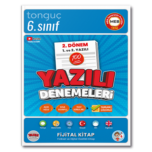  Tonguç 6 Sınıf Yazılı Denemeleri 2 Dönem 1 ve 2 Yazılı | GENEL | 9786254227400 | 