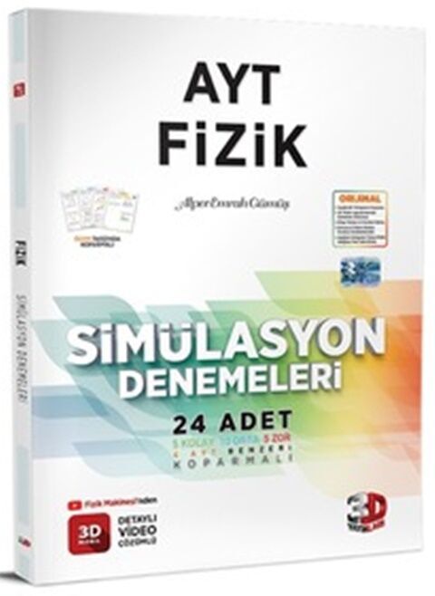  3D Yayınları Simülasyon AYT Fizik Denemeleri | Kolektif | 3D Yayınları (Hazırlık) | 9786051949871 | 